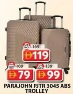 Grand Mall Sharjah Parajohn pjtr 3045 abs trolley offer