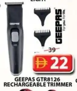 Grand Mall Sharjah Geepas gtr8126 rechargeable trimmer offer