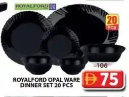 Grand Mall Sharjah Royalford opal ware dinner set 20 pcs offer
