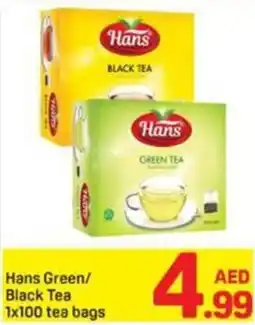 Day To Day Hans Green/ Black Tea 1x100 tea bags offer