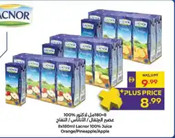 Abu Dhabi Coop Lacnor 100% Juice Orange/Pineapple/Apple offer