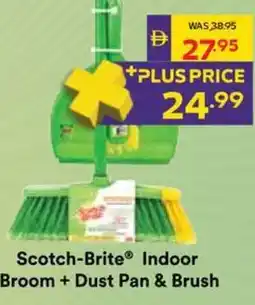 Abu Dhabi Coop Scotch-Brite Indoor Broom + Dust Pan & Brush offer