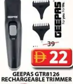 Grand Mall Sharjah Geepas gtr8126 rechargeable trimmer offer