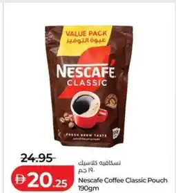 Lulu Hypermarket Nescafe Coffee Classic Pouch offer