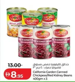 Lulu Hypermarket California Garden Canned Chickpeas/Red Kidney Beans offer
