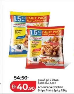 Lulu Hypermarket Americana Chicken Strips Plain/Spicy offer