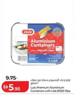 Lulu Hypermarket Lulu Premium Aluminium Containers with Lids offer