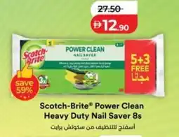 Lulu Hypermarket Scotch-Brite Power Clean Heavy Duty Nail Saver offer