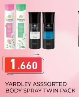 Aswaq Ramez Yardley asssorted body spray offer