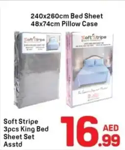 Day To Day Soft Stripe 3pcs King Bed Sheet Set offer