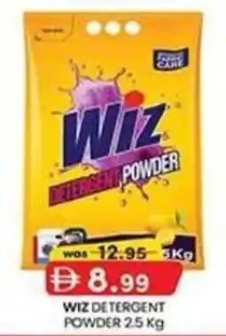 KM Trading Wiz detergent powder offer