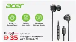 Nesto Acer Type C Headphone AX THREE BLK/Wt offer