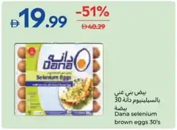Carrefour Dana selenium brown eggs 30's offer