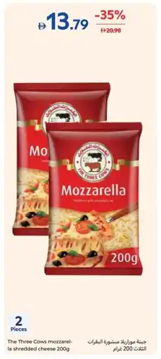 Carrefour The Three Cows mozzarel- la shredded cheese offer