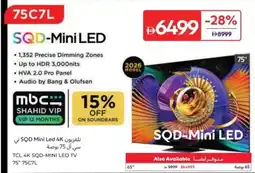 Carrefour TCL 4K SQD-MINI LED TV offer