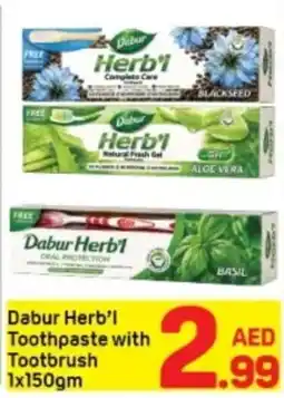 Day To Day Dabur Herb'l Toothpaste with Tootbrush offer