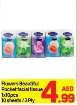 Day To Day Flowers Beautiful Pocket facial tissue offer