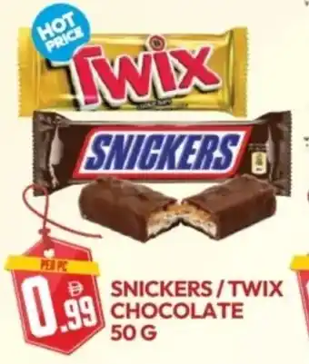 Snickers/twix chocolate