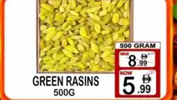 Gift Point Green rasins offer