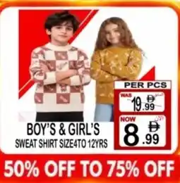 Gift Point Boy's & girl's sweat shirt size4to 12yrs offer