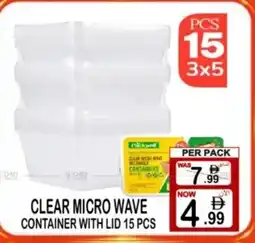 Gift Point Clear micro wave container with lid offer