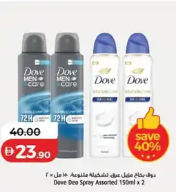 Lulu Hypermarket Dove Deo Spray Assorted offer
