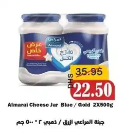 Al Mushrif Co-Operative Society Almarai Cheese Jar Blue / Gold offer
