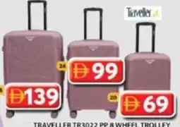 Grand Hyper Market Traveller TR3022 pp 8 wheel trolley offer