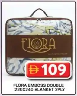 Grand Hyper Market Flora emboss double blanket 2ply offer