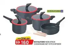 KM Trading Royalford non stick cookware set rf13031 offer