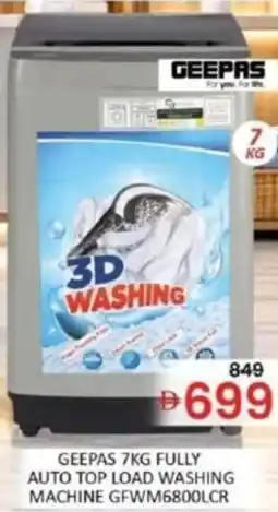 Al Madina Geepas fully auto top load washing machine gfwm6800lcr offer