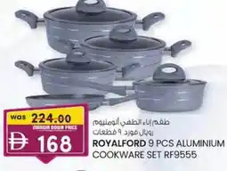 KM Trading Royalford aluminium cookware set rf9555 offer