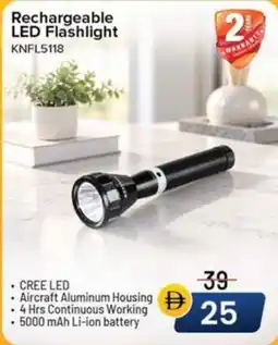 Nesto Rechargeable LED Flashlight KNFL5118 offer