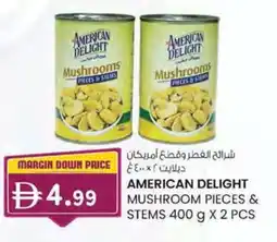 KM Trading American delight mushroom pieces & stems offer