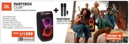 Emax Partybox JBL club 20 + partybox wireless mic offer