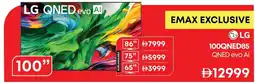 Emax LG QNED evo Al 100QNED85 offer