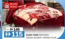 Al Madina Hypermarket Blanc home empossed double blanket offer