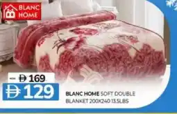 Al Madina Hypermarket Blanc home soft double blanket offer