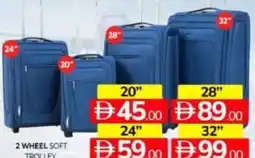 Al Madina Hypermarket 2 wheel soft trolley offer