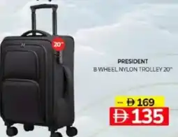 Al Madina Hypermarket President 8 wheel nylon trolley offer