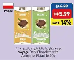 Viva Voyage dark chocolate with almonds pistachio offer