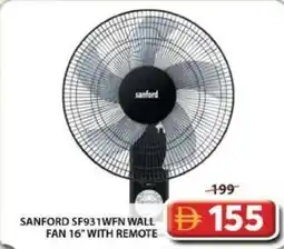 Grand Hyper Market Sanford sf931wfn wall fan 16 with remote offer