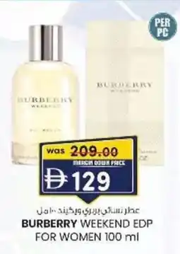 KM Trading Burberry weekend edp for women offer