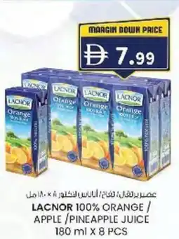 KM Trading Lacnor 100% orange / apple pineapple juice offer
