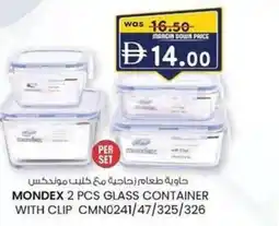 KM Trading Mondex glass container with clip cmn0241/47/325/326 offer