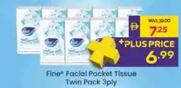 Megamart Fine Facial Pocket Tissue Twin Pack offer
