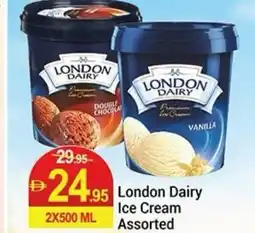 New W Mart London Dairy Ice Cream Assorted offer