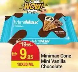 New W Mart Minimax Cone Mini Vanilla Chocolate offer
