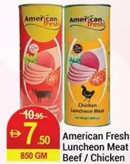 New W Mart American Fresh Luncheon Meat Beef / Chicken offer
