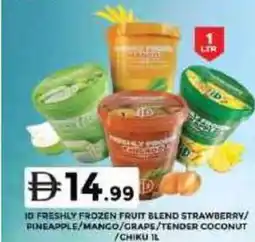 Grand Hyper Market Io freshly frozen fruit blend strawberry/ pineapple/manco/grape/tender coconut /chiku offer